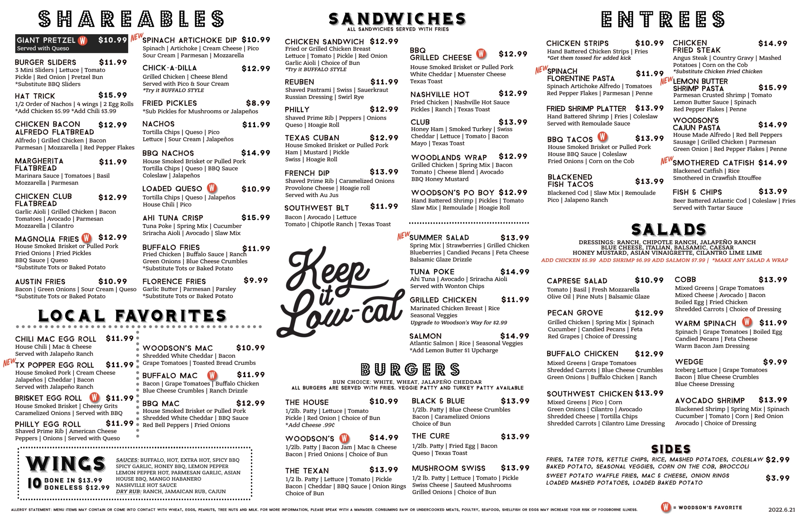 Woodsons Grand Parkway Woodson's Local Tap + Kitchen